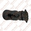 6 Inch "Paran" Heavy Duty Antique Cast Iron Safety Hasp and Staple with Locking Mechanism